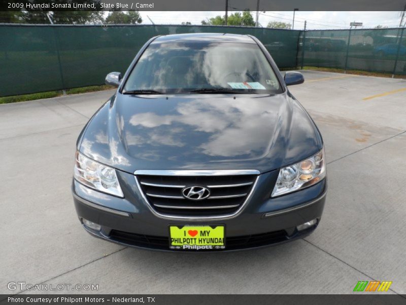 Slate Blue / Camel 2009 Hyundai Sonata Limited