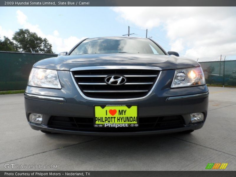 Slate Blue / Camel 2009 Hyundai Sonata Limited