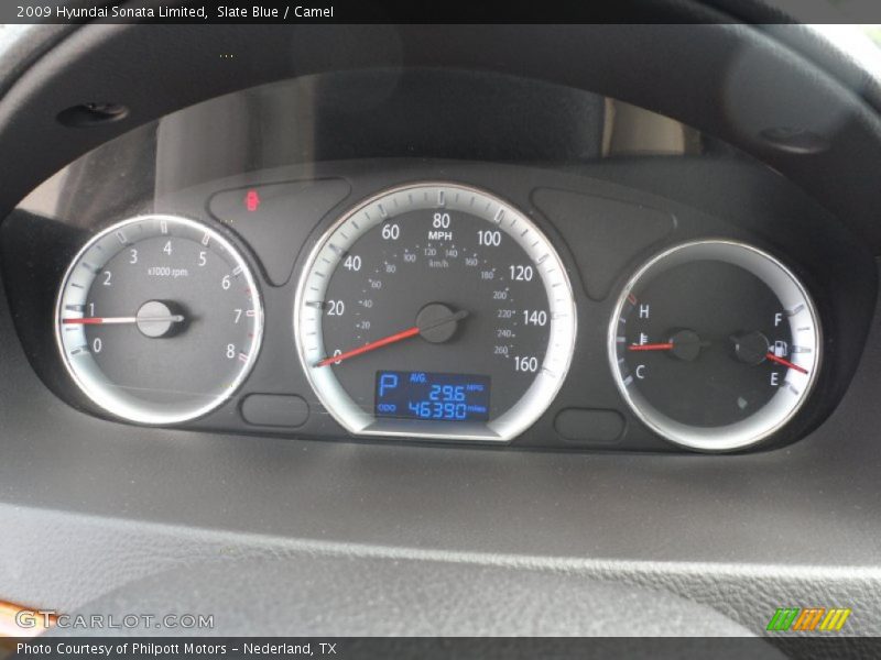 Slate Blue / Camel 2009 Hyundai Sonata Limited