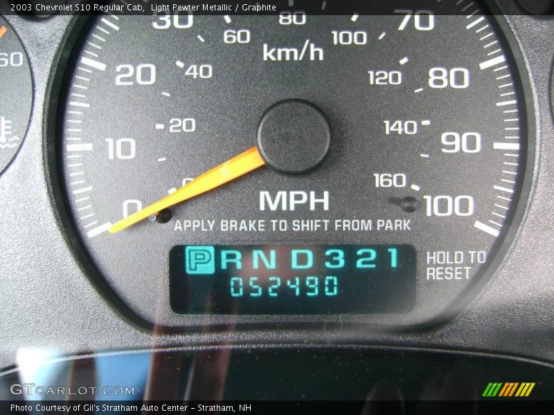 Light Pewter Metallic / Graphite 2003 Chevrolet S10 Regular Cab