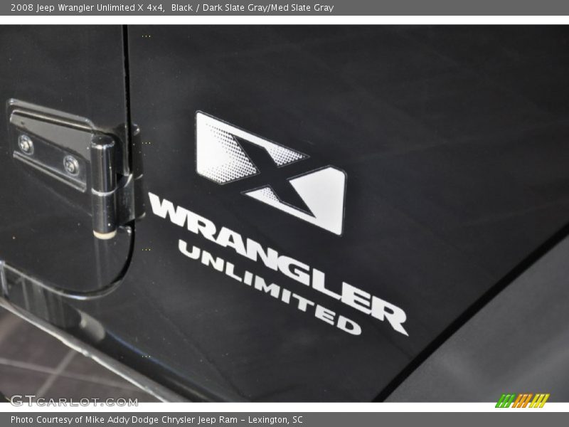 Black / Dark Slate Gray/Med Slate Gray 2008 Jeep Wrangler Unlimited X 4x4