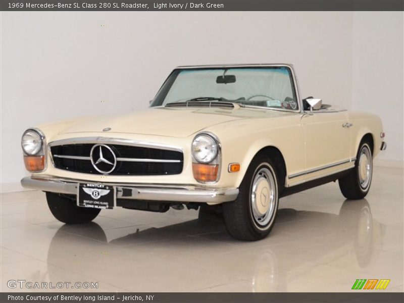 Light Ivory / Dark Green 1969 Mercedes-Benz SL Class 280 SL Roadster
