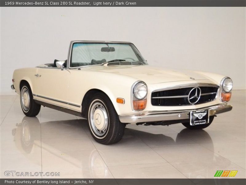 Light Ivory / Dark Green 1969 Mercedes-Benz SL Class 280 SL Roadster