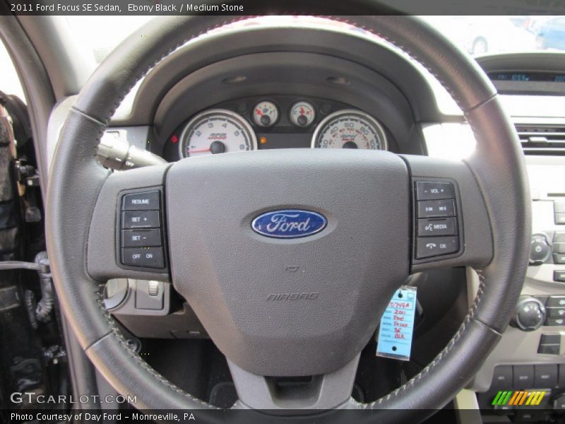 Ebony Black / Medium Stone 2011 Ford Focus SE Sedan
