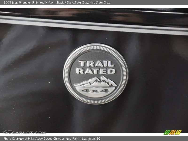 Black / Dark Slate Gray/Med Slate Gray 2008 Jeep Wrangler Unlimited X 4x4