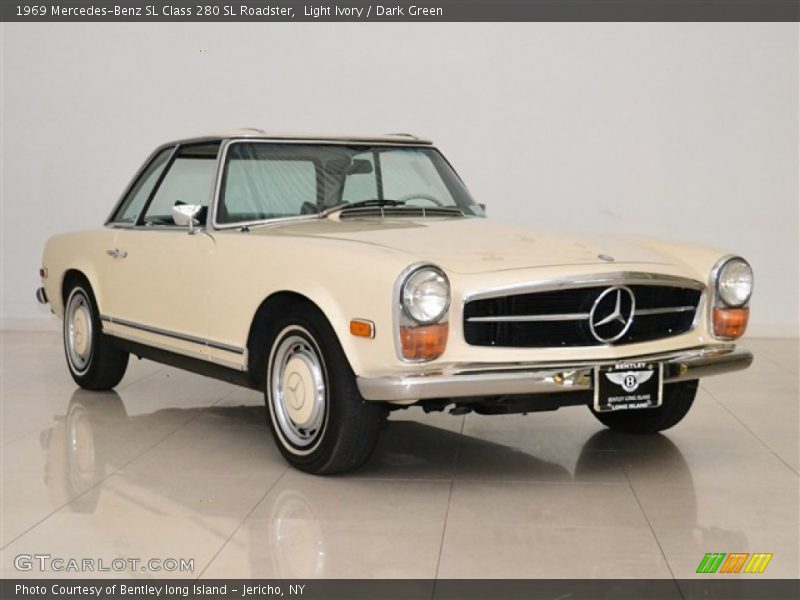 Light Ivory / Dark Green 1969 Mercedes-Benz SL Class 280 SL Roadster