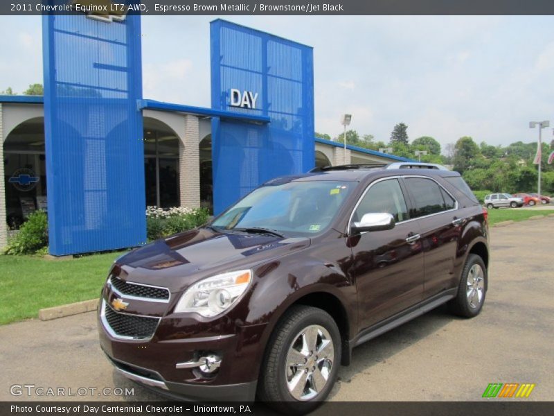 Espresso Brown Metallic / Brownstone/Jet Black 2011 Chevrolet Equinox LTZ AWD