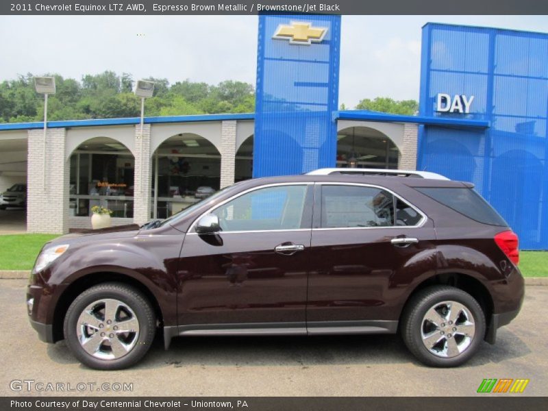 Espresso Brown Metallic / Brownstone/Jet Black 2011 Chevrolet Equinox LTZ AWD