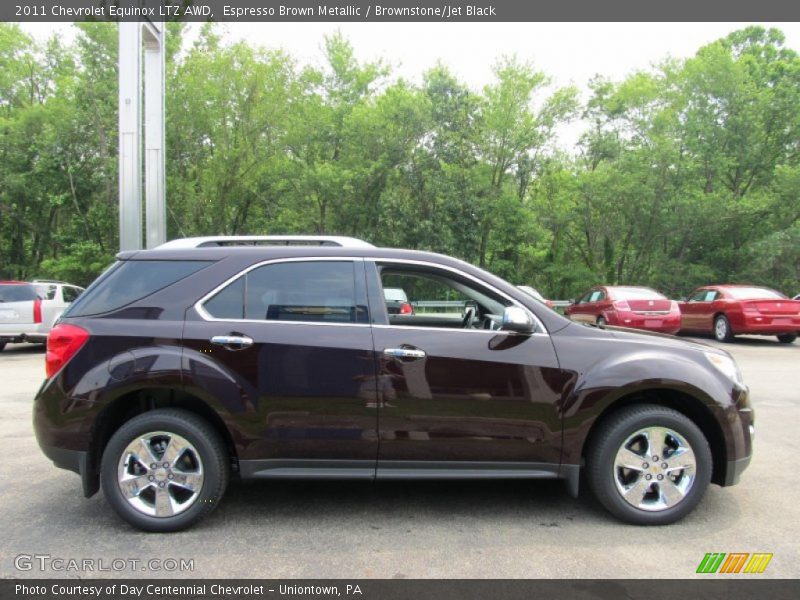 Espresso Brown Metallic / Brownstone/Jet Black 2011 Chevrolet Equinox LTZ AWD