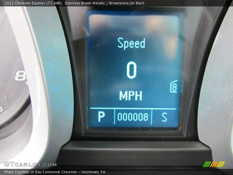 Espresso Brown Metallic / Brownstone/Jet Black 2011 Chevrolet Equinox LTZ AWD