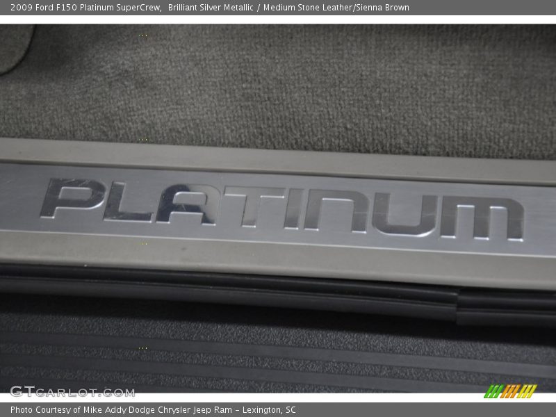 Brilliant Silver Metallic / Medium Stone Leather/Sienna Brown 2009 Ford F150 Platinum SuperCrew