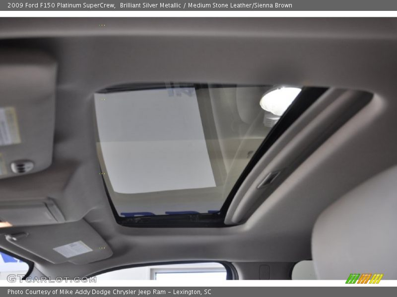 Brilliant Silver Metallic / Medium Stone Leather/Sienna Brown 2009 Ford F150 Platinum SuperCrew