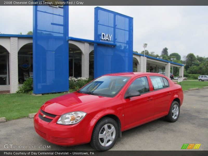 Victory Red / Gray 2008 Chevrolet Cobalt LS Sedan