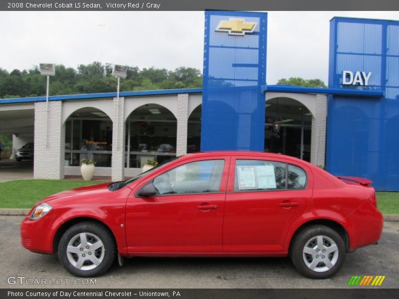 Victory Red / Gray 2008 Chevrolet Cobalt LS Sedan