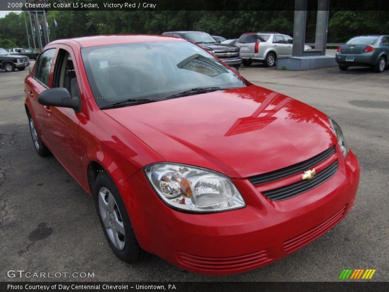 Victory Red / Gray 2008 Chevrolet Cobalt LS Sedan
