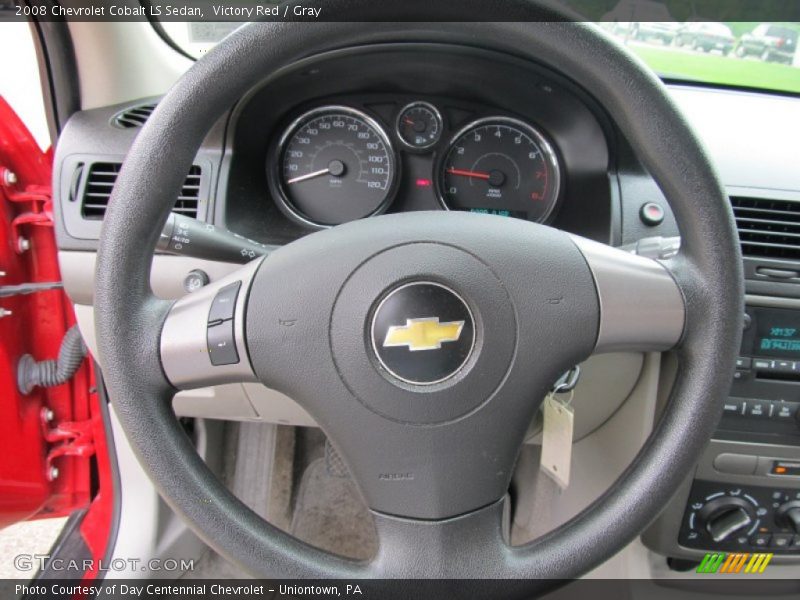 Victory Red / Gray 2008 Chevrolet Cobalt LS Sedan