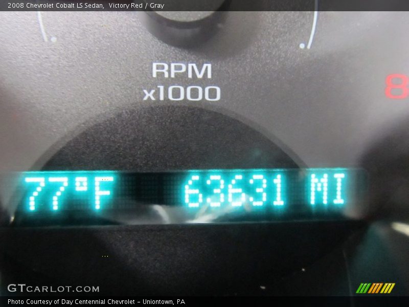 Victory Red / Gray 2008 Chevrolet Cobalt LS Sedan