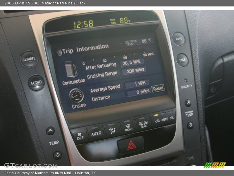 Matador Red Mica / Black 2006 Lexus GS 300