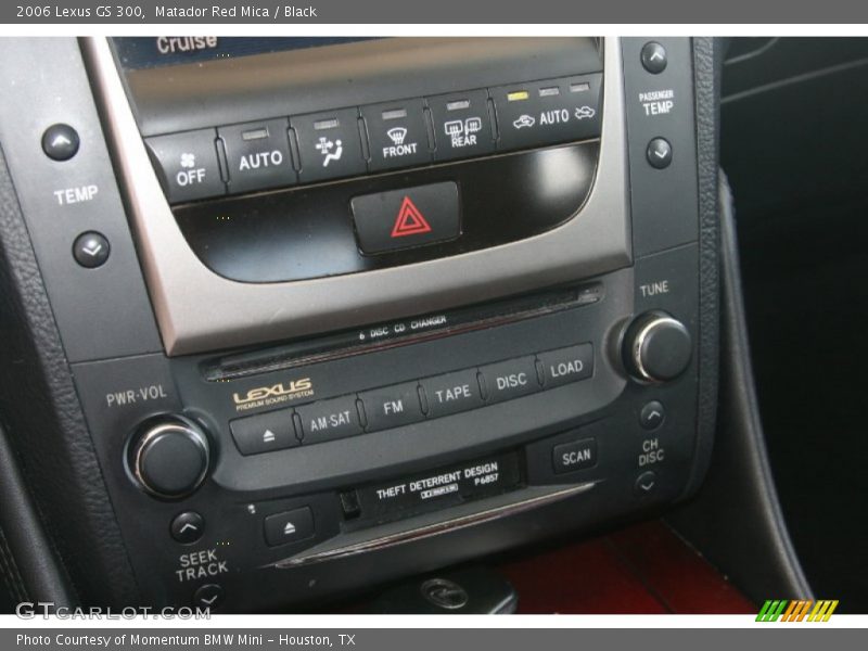 Matador Red Mica / Black 2006 Lexus GS 300
