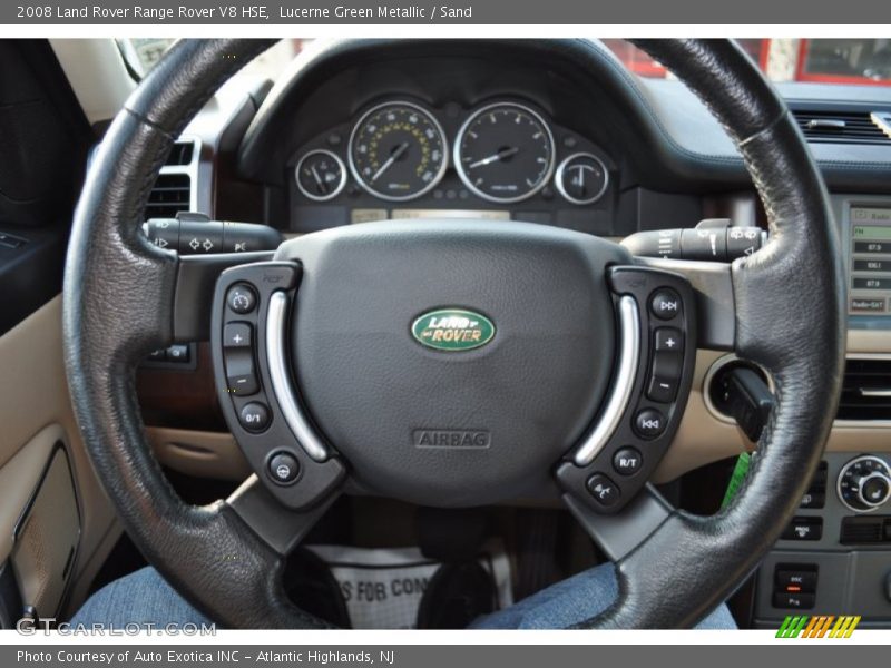 Lucerne Green Metallic / Sand 2008 Land Rover Range Rover V8 HSE