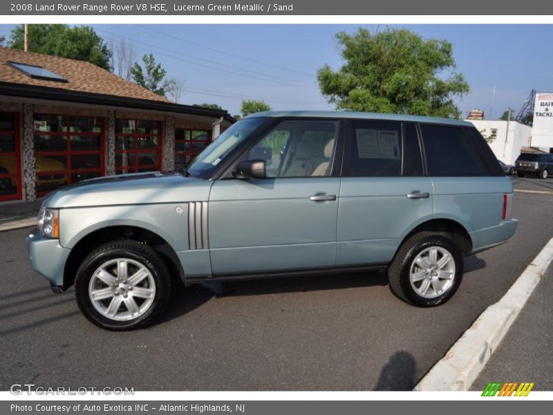 Lucerne Green Metallic / Sand 2008 Land Rover Range Rover V8 HSE