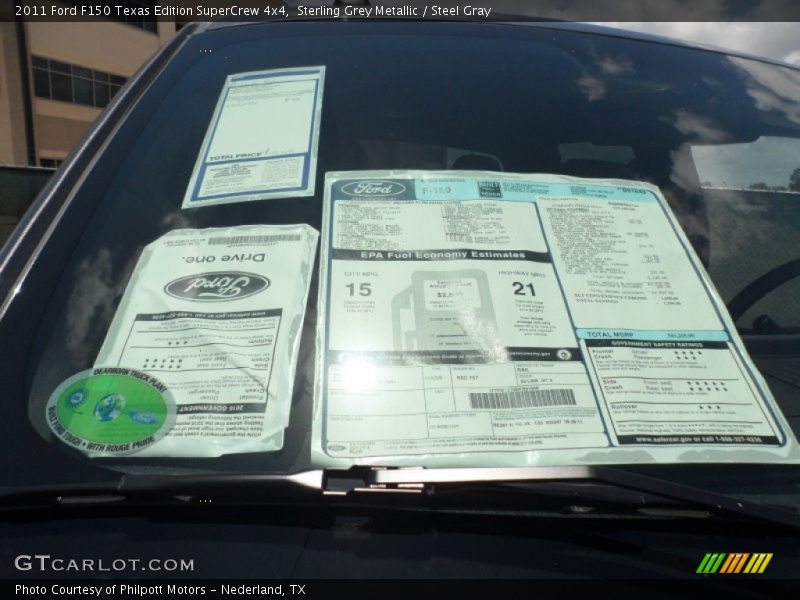 Sterling Grey Metallic / Steel Gray 2011 Ford F150 Texas Edition SuperCrew 4x4