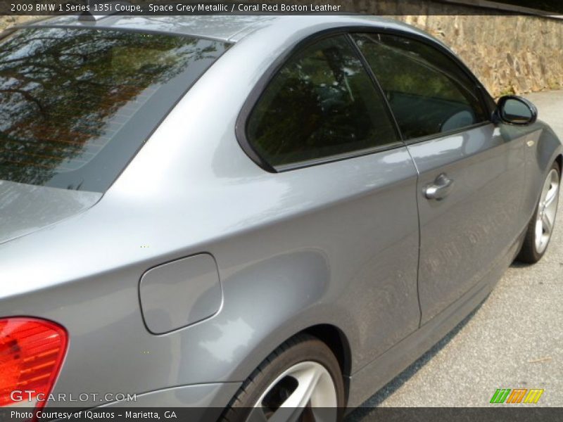 Space Grey Metallic / Coral Red Boston Leather 2009 BMW 1 Series 135i Coupe