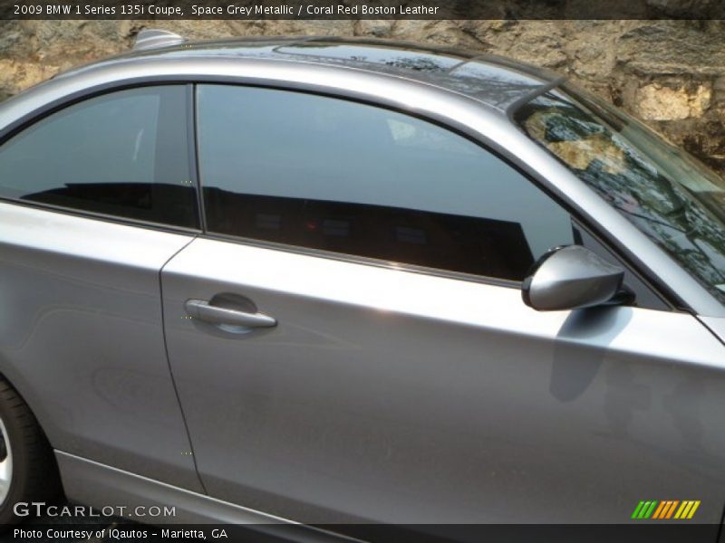 Space Grey Metallic / Coral Red Boston Leather 2009 BMW 1 Series 135i Coupe