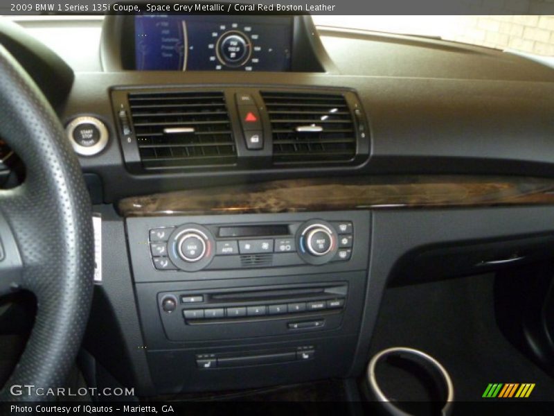 Space Grey Metallic / Coral Red Boston Leather 2009 BMW 1 Series 135i Coupe