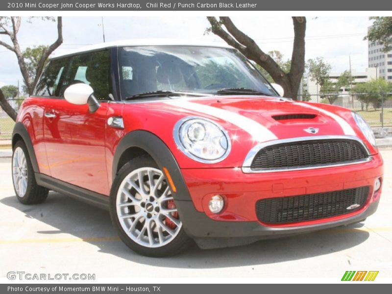 Chili Red / Punch Carbon Black Leather 2010 Mini Cooper John Cooper Works Hardtop