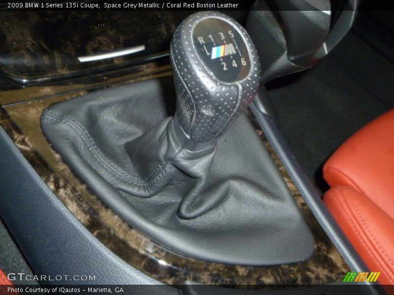 Space Grey Metallic / Coral Red Boston Leather 2009 BMW 1 Series 135i Coupe