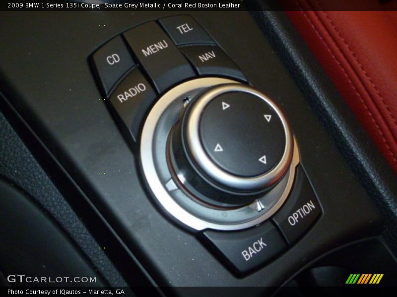 Space Grey Metallic / Coral Red Boston Leather 2009 BMW 1 Series 135i Coupe