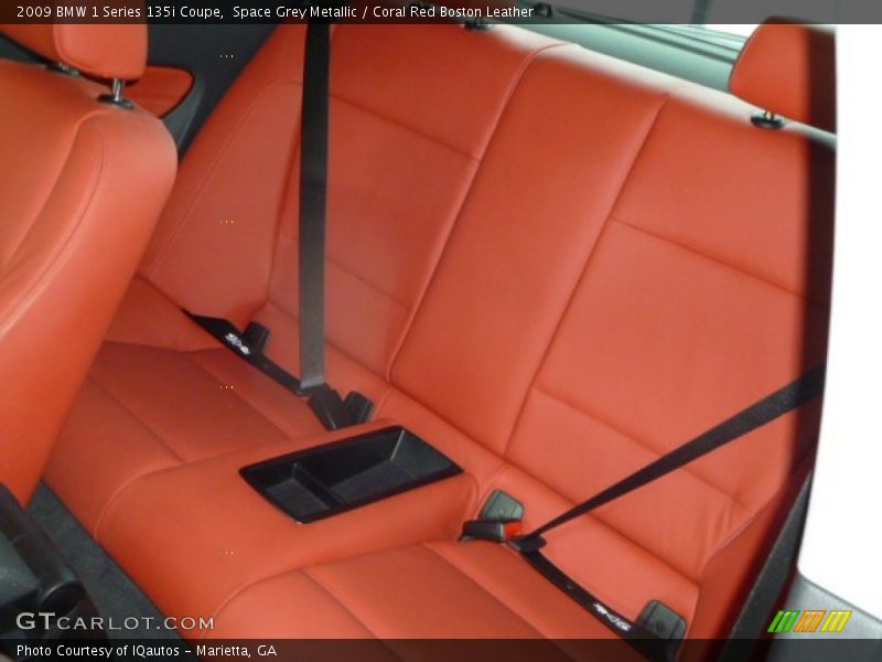 Space Grey Metallic / Coral Red Boston Leather 2009 BMW 1 Series 135i Coupe