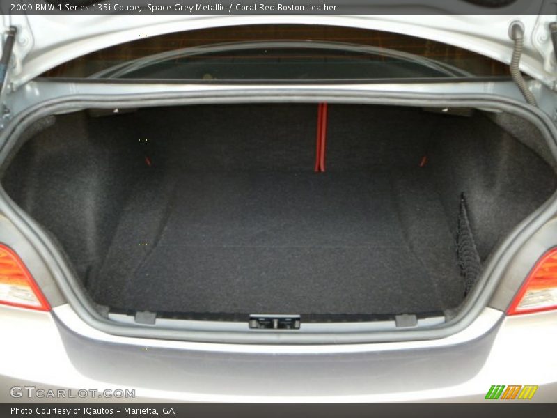 Space Grey Metallic / Coral Red Boston Leather 2009 BMW 1 Series 135i Coupe