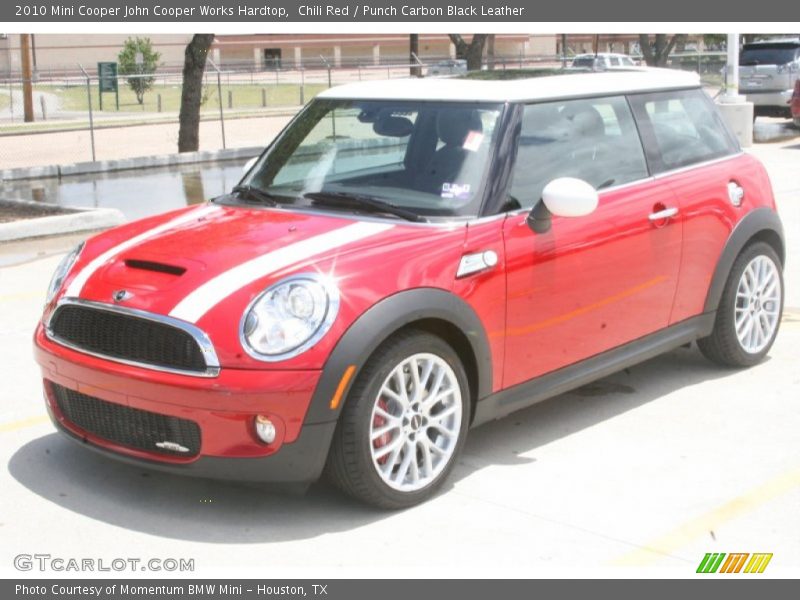 Chili Red / Punch Carbon Black Leather 2010 Mini Cooper John Cooper Works Hardtop