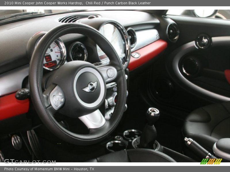  2010 Cooper John Cooper Works Hardtop Punch Carbon Black Leather Interior