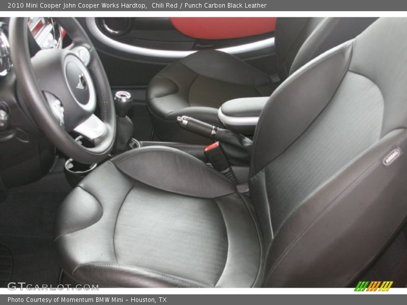  2010 Cooper John Cooper Works Hardtop Punch Carbon Black Leather Interior