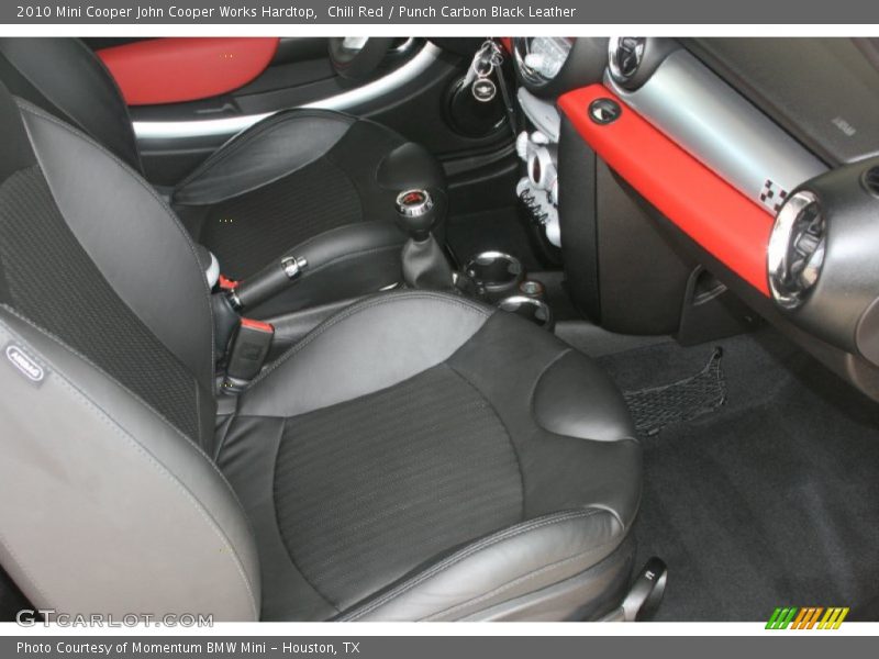 Chili Red / Punch Carbon Black Leather 2010 Mini Cooper John Cooper Works Hardtop