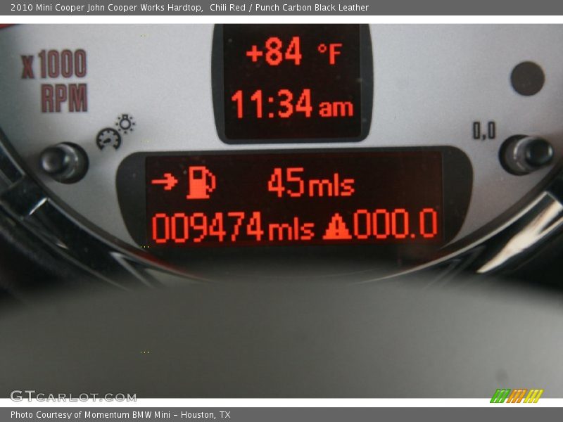Chili Red / Punch Carbon Black Leather 2010 Mini Cooper John Cooper Works Hardtop
