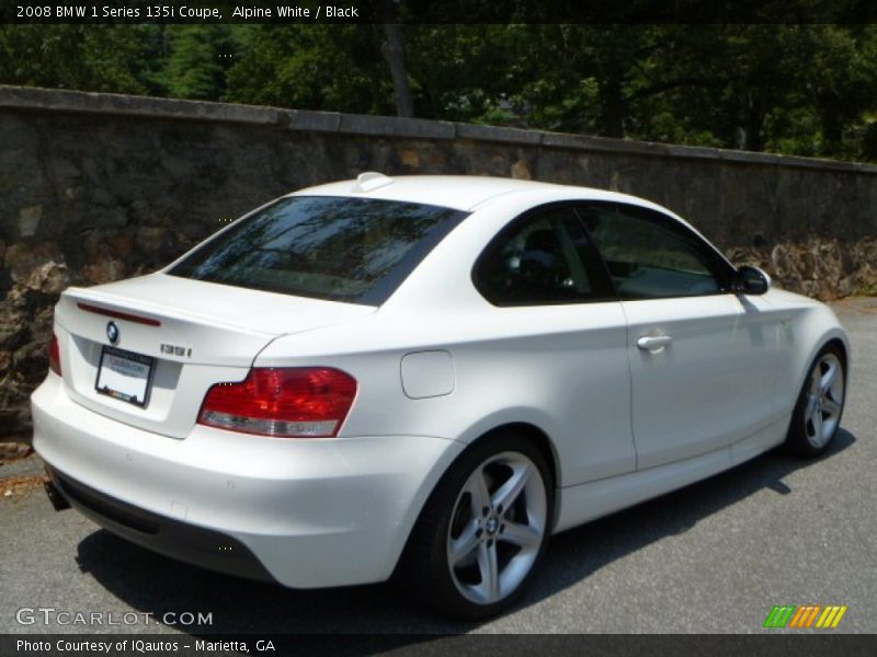 Alpine White / Black 2008 BMW 1 Series 135i Coupe