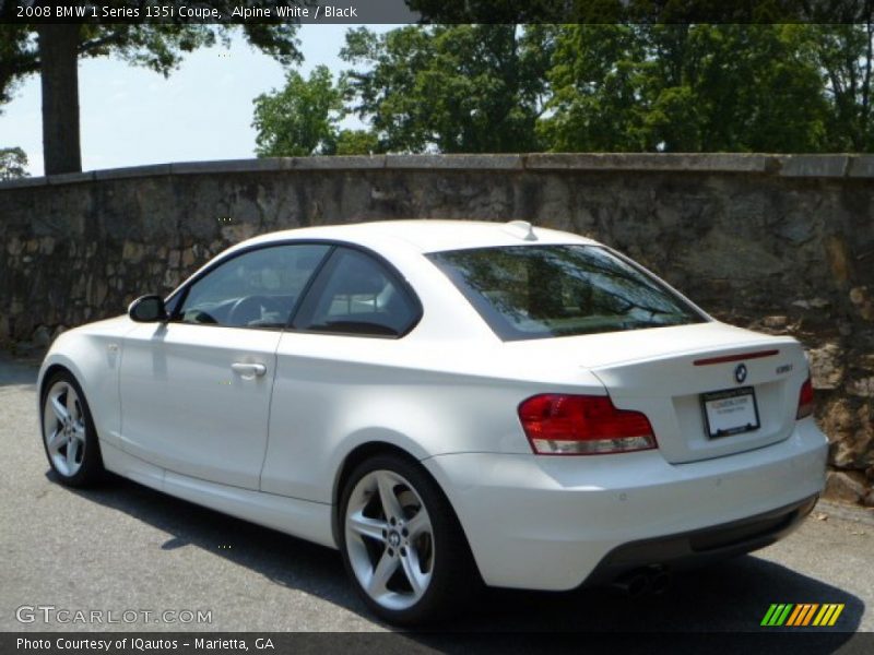 Alpine White / Black 2008 BMW 1 Series 135i Coupe