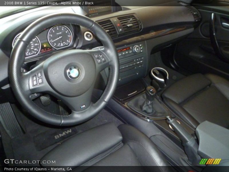 Alpine White / Black 2008 BMW 1 Series 135i Coupe