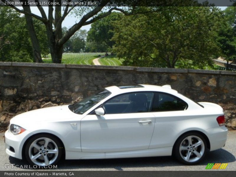 Alpine White / Black 2008 BMW 1 Series 135i Coupe