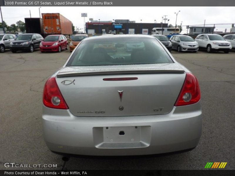 Liquid Silver Metallic / Ebony Black 2008 Pontiac G6 GT Sedan