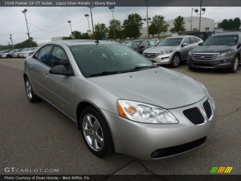 Liquid Silver Metallic / Ebony Black 2008 Pontiac G6 GT Sedan