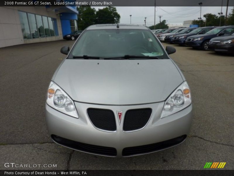 Liquid Silver Metallic / Ebony Black 2008 Pontiac G6 GT Sedan