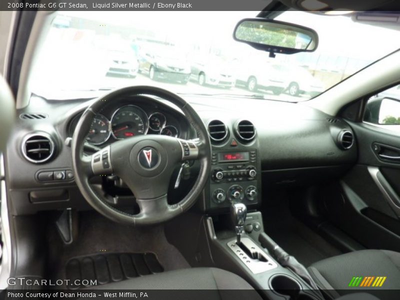 Liquid Silver Metallic / Ebony Black 2008 Pontiac G6 GT Sedan