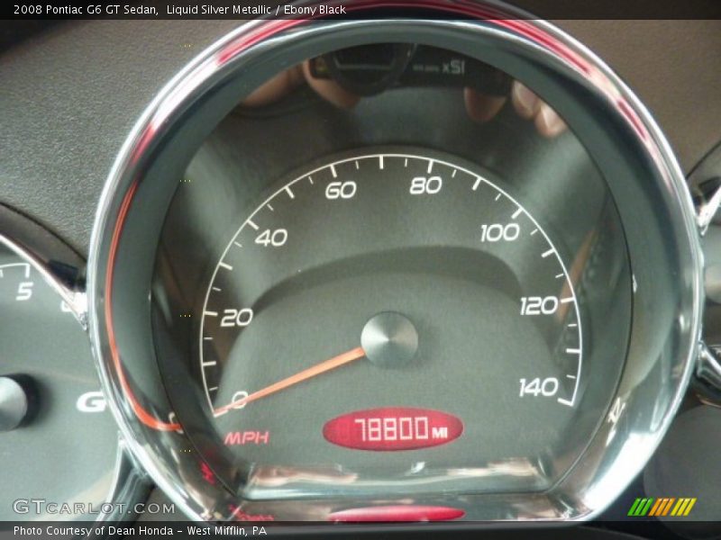 Liquid Silver Metallic / Ebony Black 2008 Pontiac G6 GT Sedan