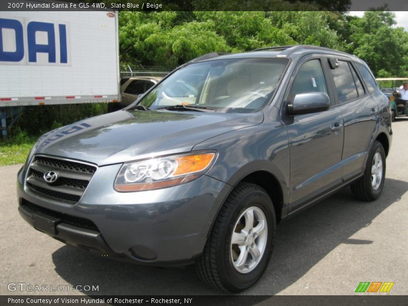 Slate Blue / Beige 2007 Hyundai Santa Fe GLS 4WD