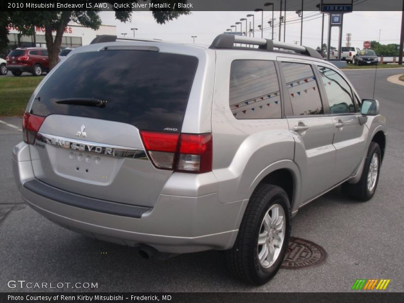 Quick Silver Metallic / Black 2010 Mitsubishi Endeavor LS AWD